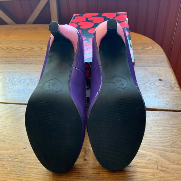 T.U.K. Prpl/pnk Peacock Anti pop heel - Picture 4 of 7